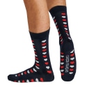 Garçon Français Hearts Cotton Dress Socks - Navy Blue