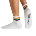 Garçon Français Ankle Socks - White - Rainbow