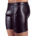 Orion Leatherette Long Zipped Boxer Briefs - Black