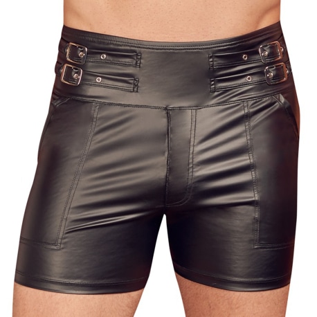 Leatherette Shorts - Black