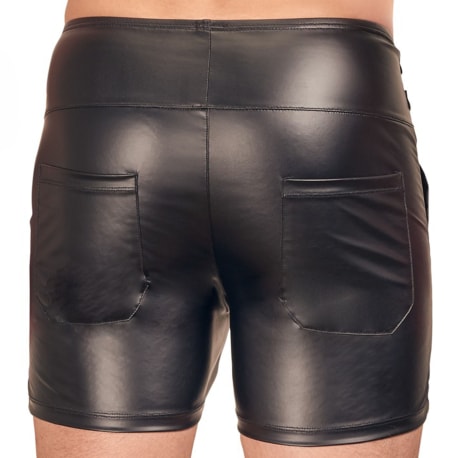 Leatherette Shorts - Black