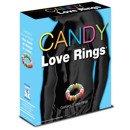 3-Pack Candy Love Rings