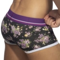 Addicted Violet Flowers Trunks - Black