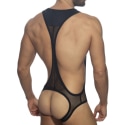 Addicted Bottomless Sexy Mesh Singlet - Black