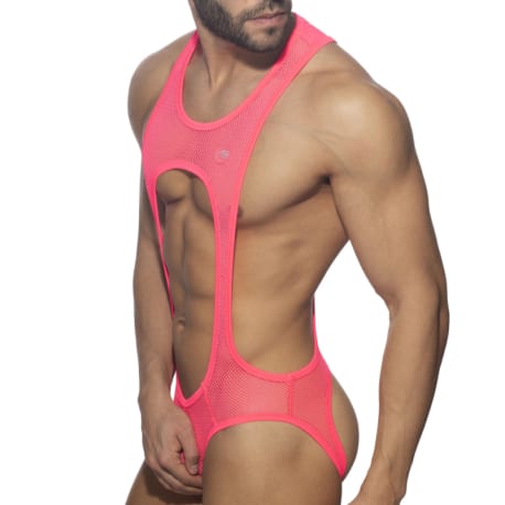 Addicted Body Empty Bottom Sexy Mesh Rose Fluo