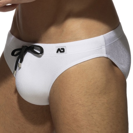 Addicted Piqué Swim Briefs - White