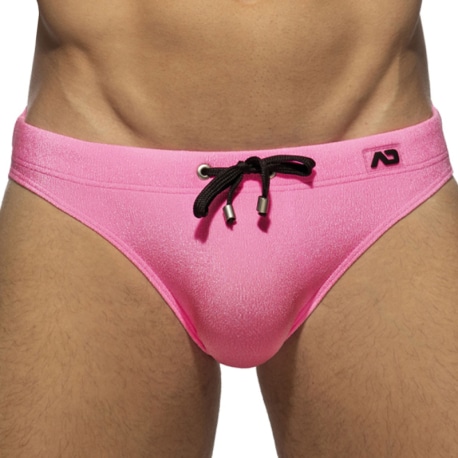 Addicted Cockring Swimderwear Briefs - Neon Pink