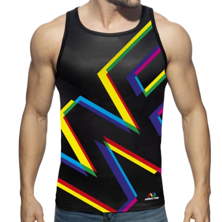 Addicted We Party Tank Top - Black