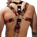 Breedwell Neo Camo 3-Way Harness - Neon Orange