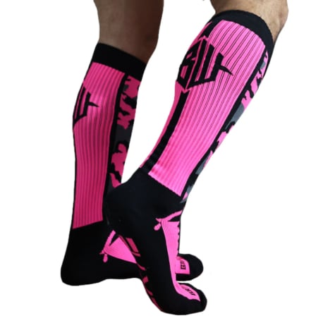 Breedwell Neo Camo Knee Socks - Neon Pink