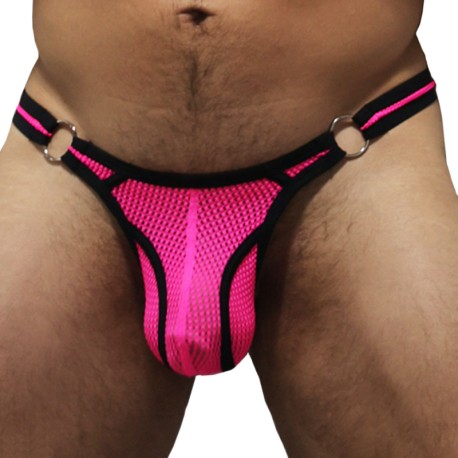 Breedwell Neo Camo Thong - Neon Pink