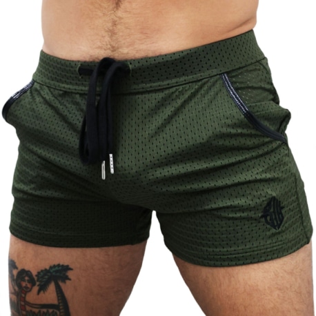 Modus Vivendi Striped Through Jogging Shorts - Black - White