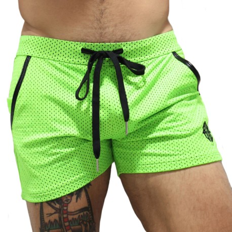 RUFSKIN® NUAGE GREEN Signature Transparent Nylon Shorts