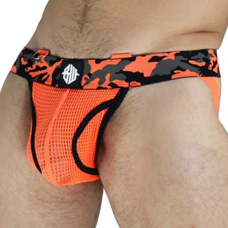 Breedwell Jock Strap Neo Camo Orange Fluo