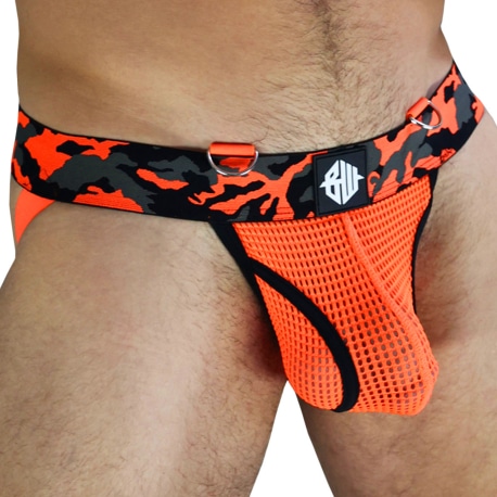 Breedwell Neo Camo Jock - Neon Orange