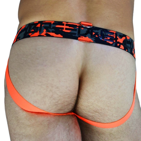 Breedwell Neo Camo Jock - Neon Orange