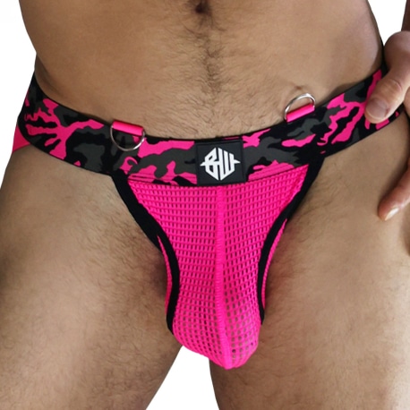 Breedwell Neo Camo Jock - Neon Pink