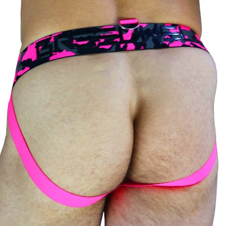 Breedwell Neo Camo Jock - Neon Pink