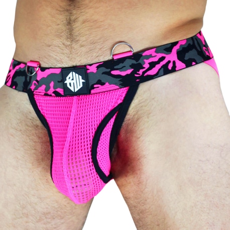 Breedwell Neo Camo Jock - Neon Pink