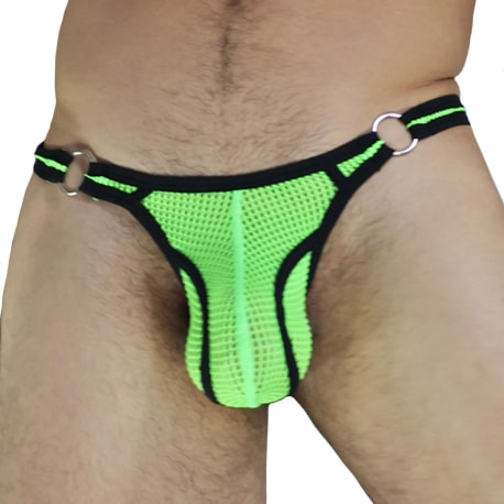 Breedwell Neo Camo Thong - Neon Green