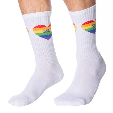SKU Rainbow Heart Sport Socks
