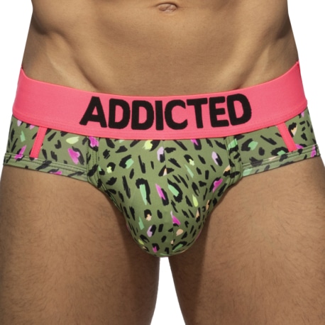 Addicted Tiger Swimderwear Push Up Briefs - Khaki