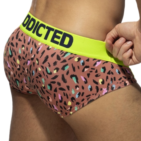 Addicted Slip Swimderwear Push Up Tiger Marron