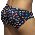 Addicted Emoji Swim Briefs - Navy