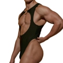 Omohonia Roma Thong Bodysuit - Black