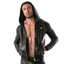 TOF Paris Kinky Hooded Zip Jacket - Black