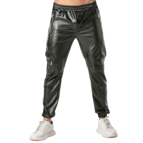Men Fashion Cargo Style Black Zip Loose Cargo Jogger Pants - China