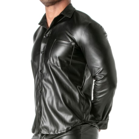 Chemise simili cuir discount homme