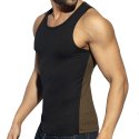 ES Collection Recycled Rib Bicolor Tank Top - Black - Khaki