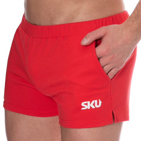 SKU Cotton Sport Shorts - Red