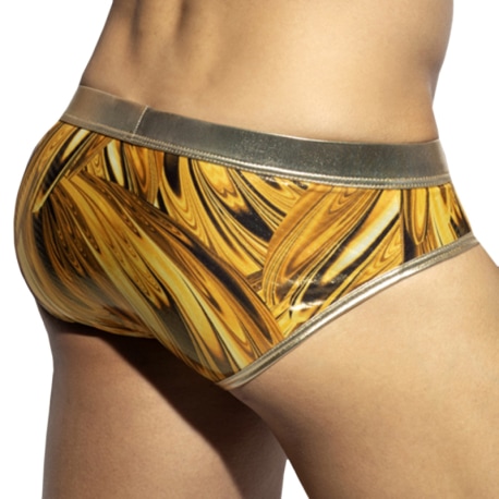 ES Collection Storm Glitter Briefs - Yellow - Gold