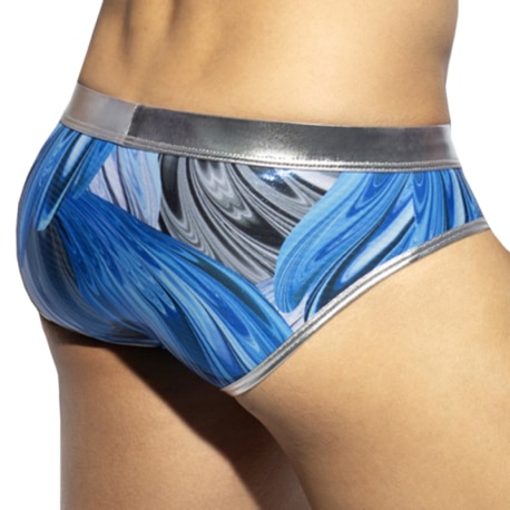 ES Collection Storm Glitter Briefs - Blue - Silver