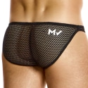 Modus Vivendi Striped Through Low Cut Briefs - Black - White