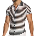 Modus Vivendi Chemisette Striped Through Rayé Noir - Blanc