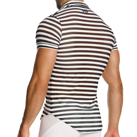 Modus Vivendi Chemisette Striped Through Rayé Noir - Blanc