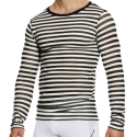 Modus Vivendi T-Shirt Manches Longues Striped Through Rayé Noir - Blanc