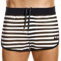 Modus Vivendi Short Striped Through Rayé Noir - Blanc