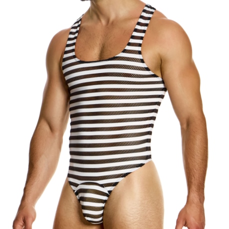 Modus Vivendi Body String Striped Through Rayé Noir - Blanc