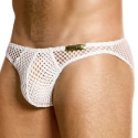 Modus Vivendi Mesh Through Low Cut Briefs - White