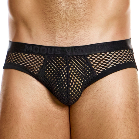 Modus Vivendi Mesh Through Classic Briefs - Black