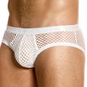 Modus Vivendi Mesh Through Classic Briefs - White