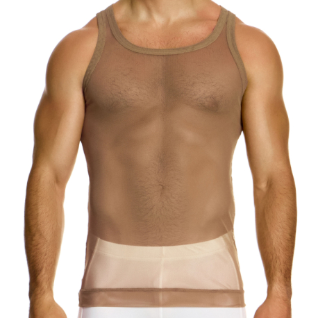 Modus Vivendi Mesh Through Tank Top - Skin