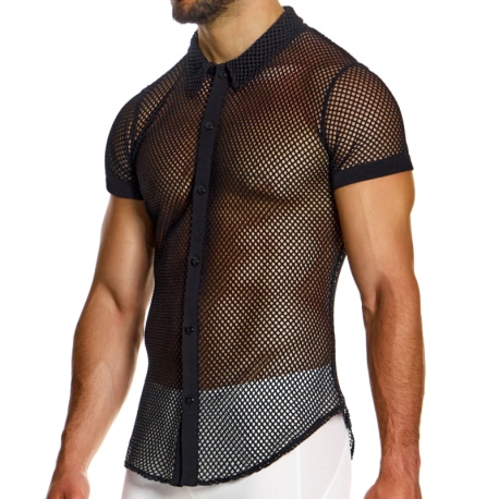 Modus Vivendi Chemisette Through Mesh Noire