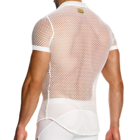 Modus Vivendi Chemisette Through Mesh Blanche