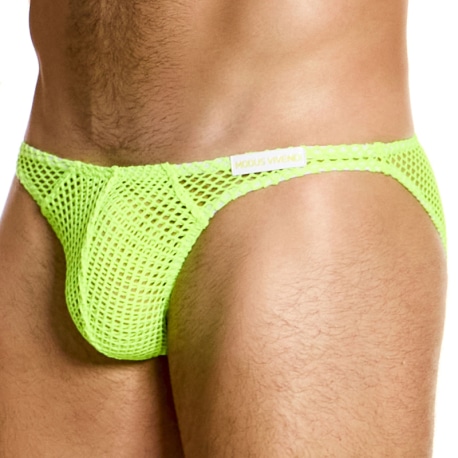 Modus Vivendi C-Through Low Cut Briefs - Neon Yellow