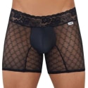 CandyMan Long Lace Boxer Briefs - Black